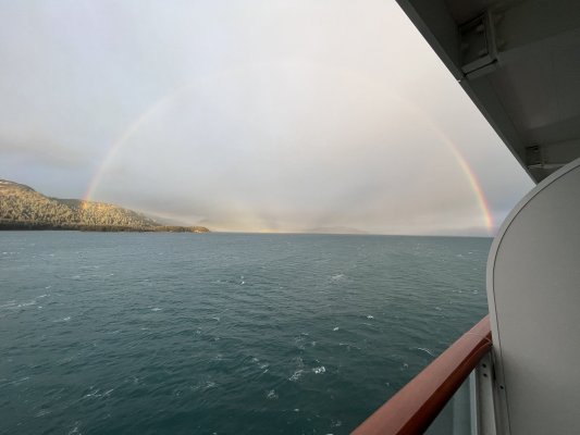 Rainbow over Glacier Bay, Alaska